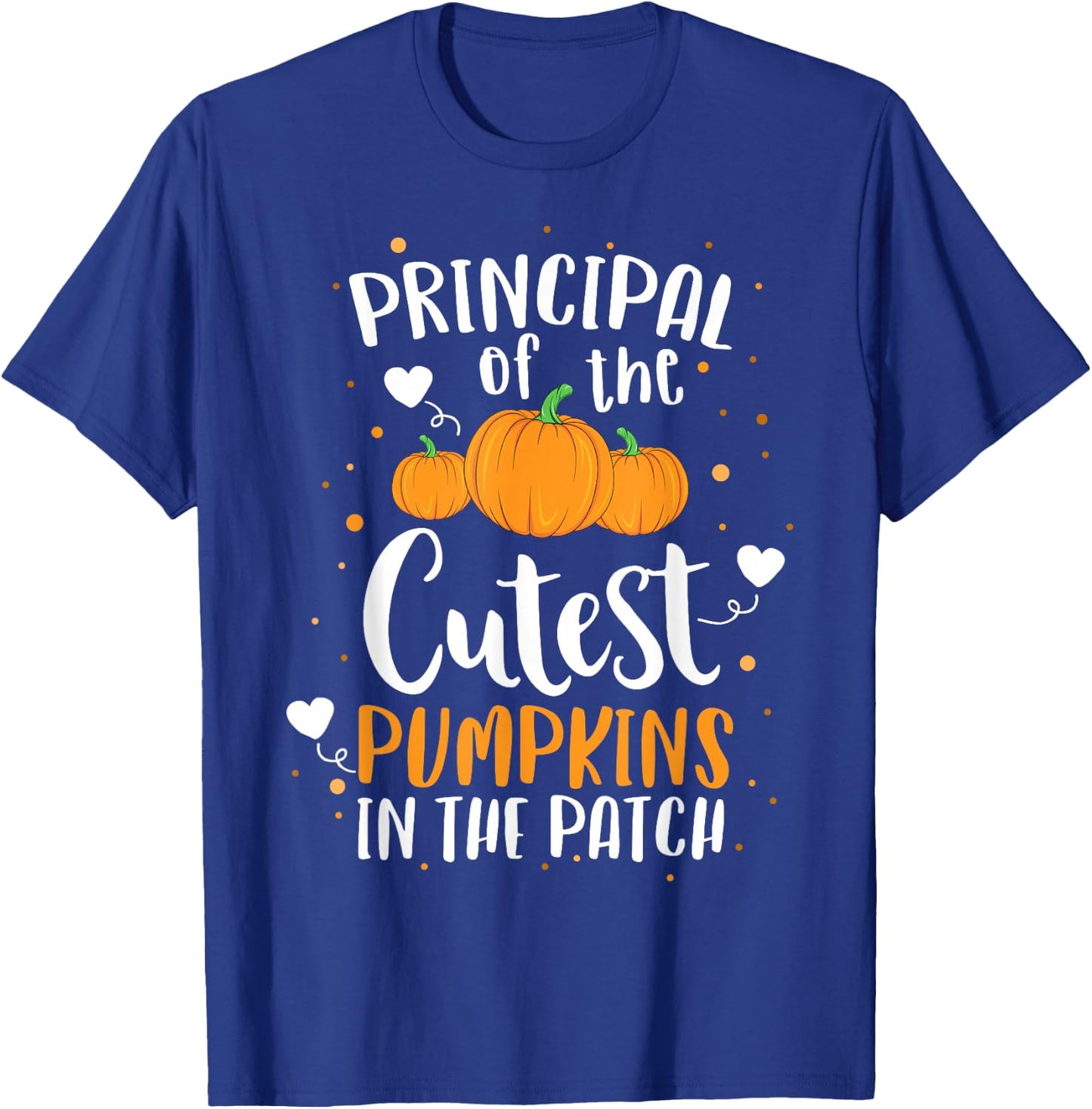 Principal Of The Cutest Pumpkins In The Patch Halloween T-Shirt - T-Shirt | Royal