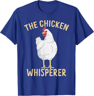 Chicken Whisperer Funny Hen Art Chickens Farmer Farm Animal T-Shirt - T-Shirt | Royal
