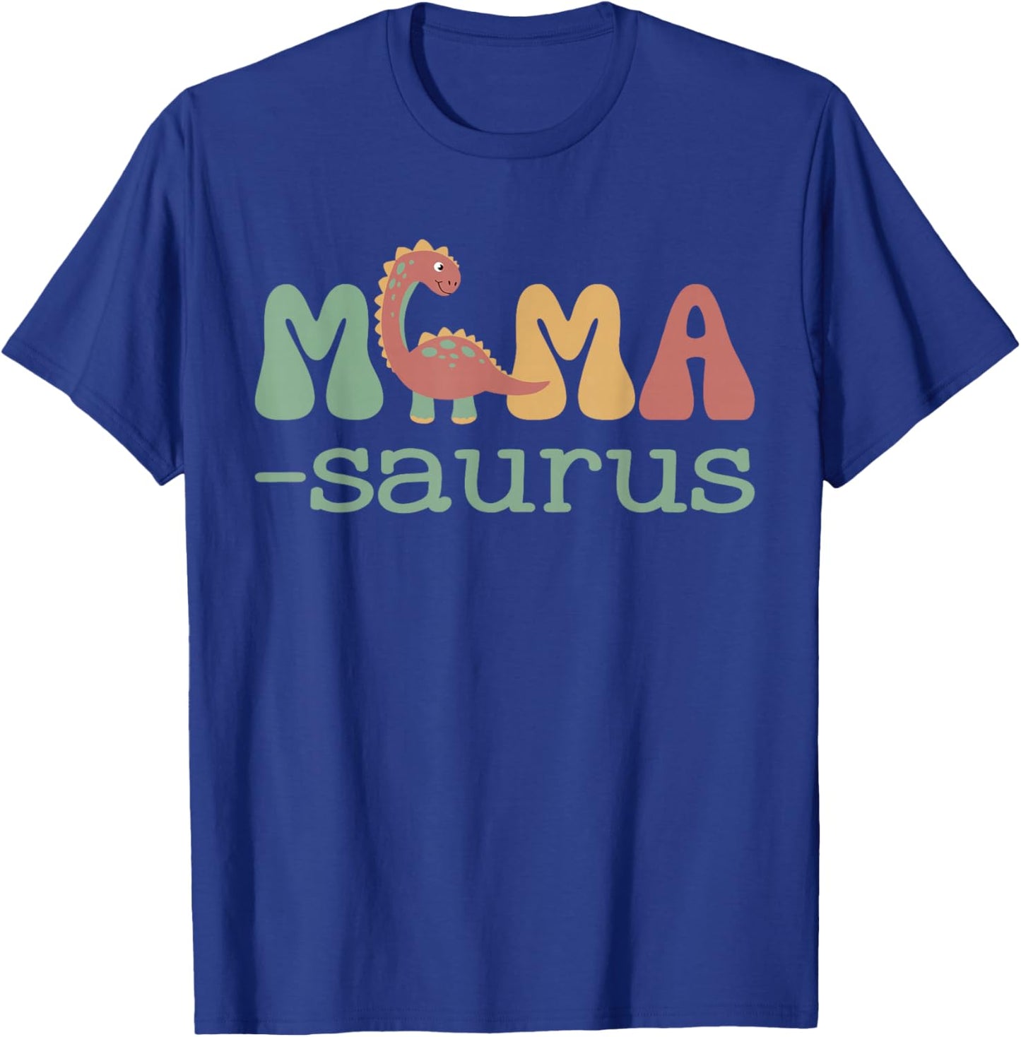 Mamasaurus T Rex Dinosaur Mama Saurus Family Matching Retro T-Shirt - T-Shirt | Royal