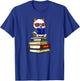 Cute Kids Girls Kawaii Glasses Reading Books Panda T-Shirt - T-Shirt | Royal