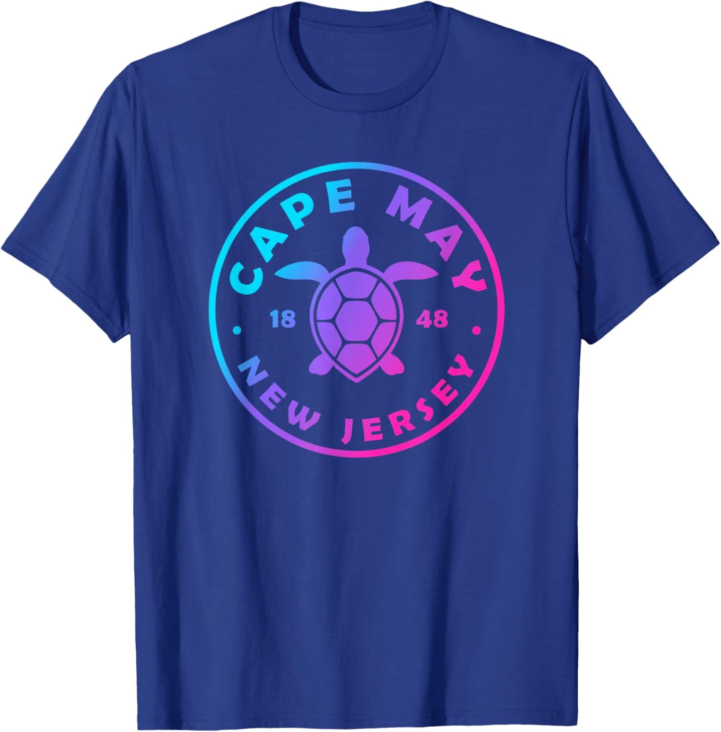 Cape May New Jersey Sea Turtle Tie Dye Vacation T-Shirt - T-Shirt | Royal