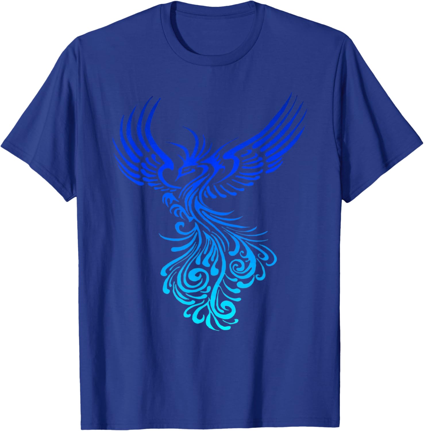 Artistic Phoenix Yellow Blue Aqua Blend T-Shirt - T-Shirt | Royal
