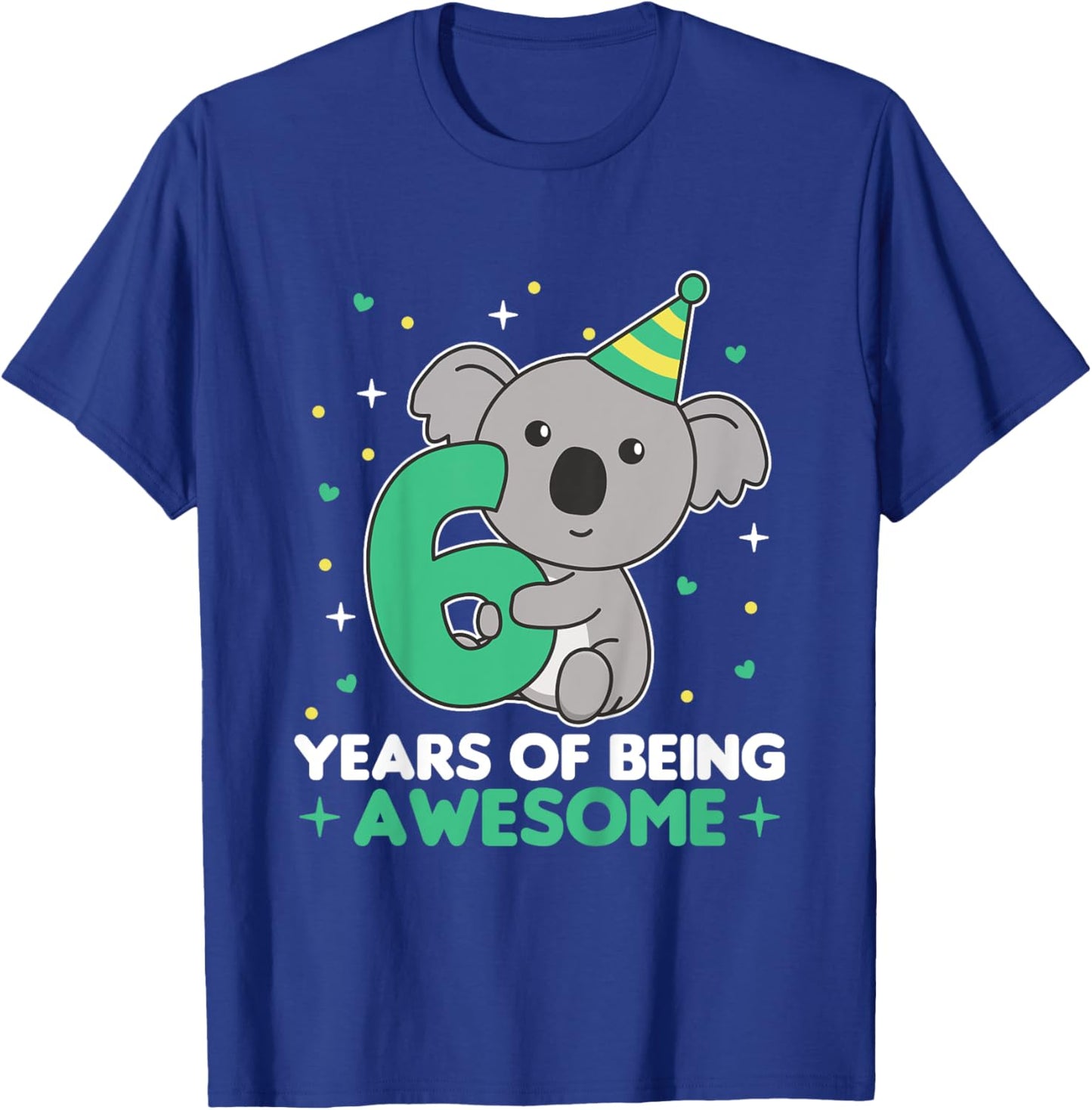 Kids Koala For 6th Birthday For Children Six Years Old T-Shirt - T-Shirt | Royal