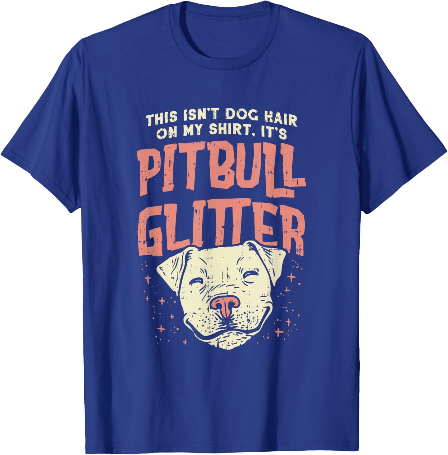 Girls Pitbull Glitter Hair Dog Lover - Mothers Day Gift Mom T-Shirt - T-Shirt | Royal