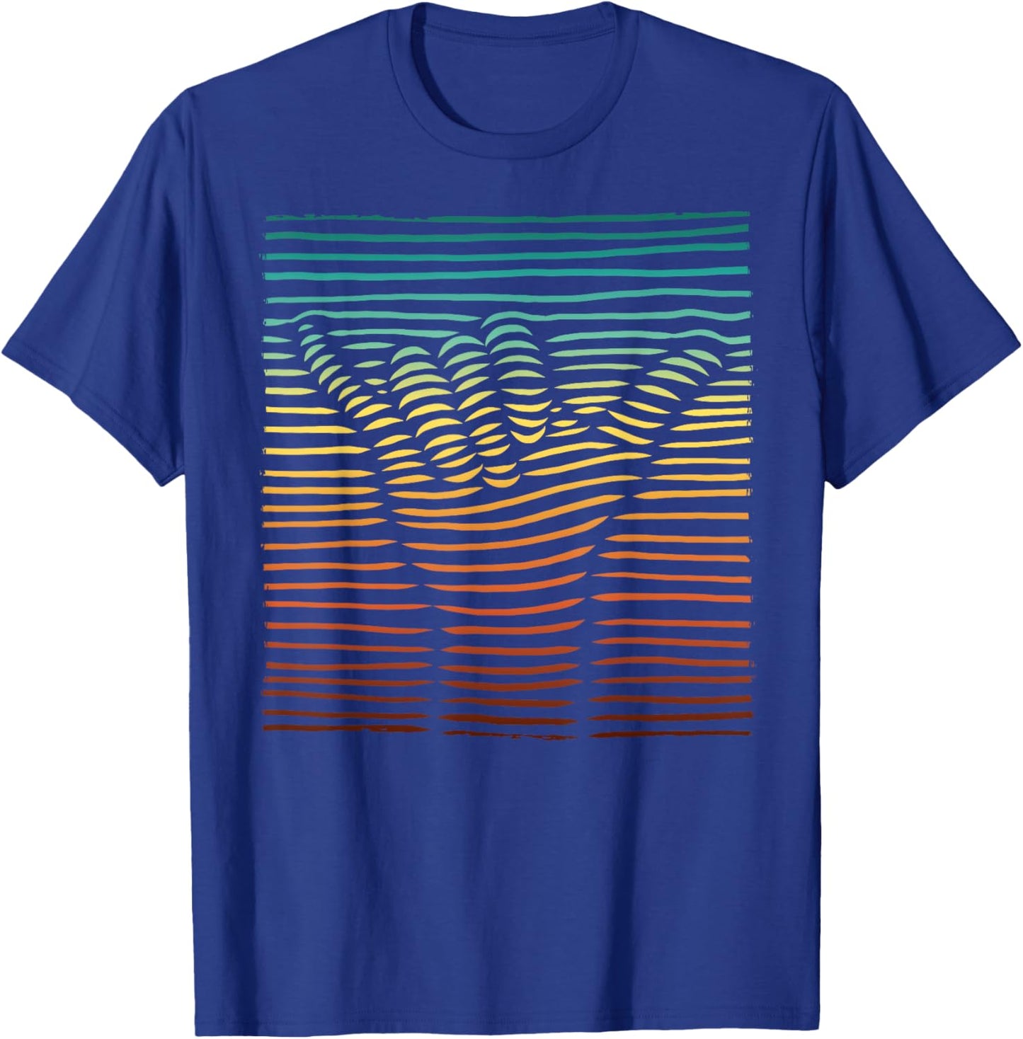 Shaka Sign Sunset Hand Lines Loose Aloha Hawaiian Greeting T-Shirt - T-Shirt | Royal