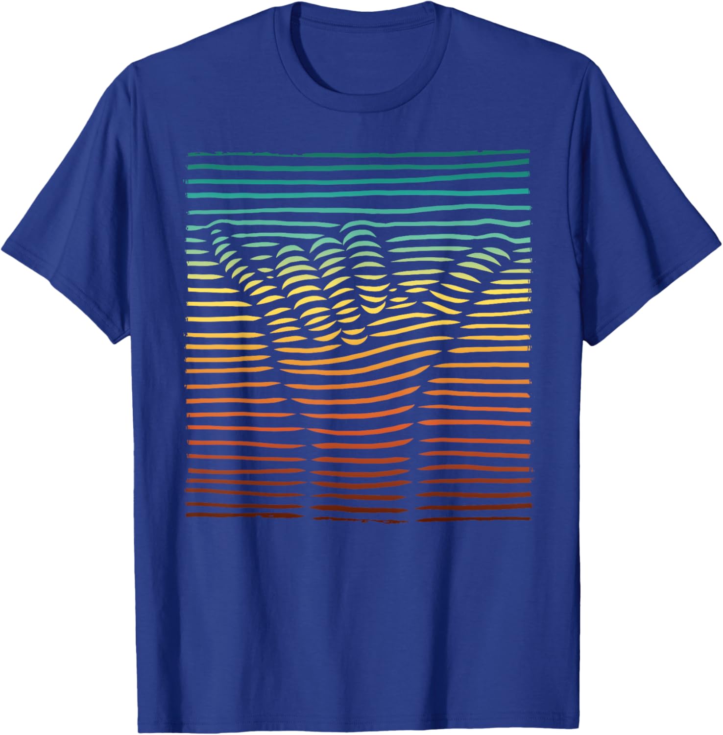 Shaka Sign Sunset Hand Lines Loose Aloha Hawaiian Greeting T-Shirt - T-Shirt | Royal