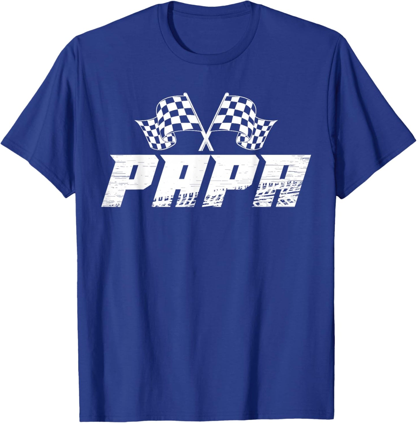 Papa Pit Crew Family Racing Birthday Race Car T-Shirt - T-Shirt | Royal
