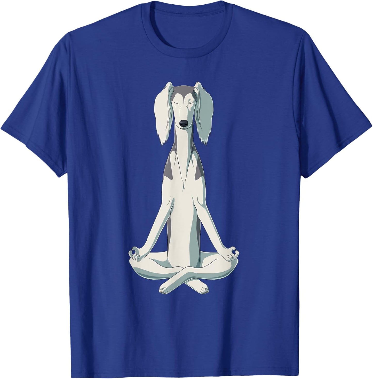 Funny Yoga Dog Saluki Women Girls Kids T-Shirt - T-Shirt | Royal