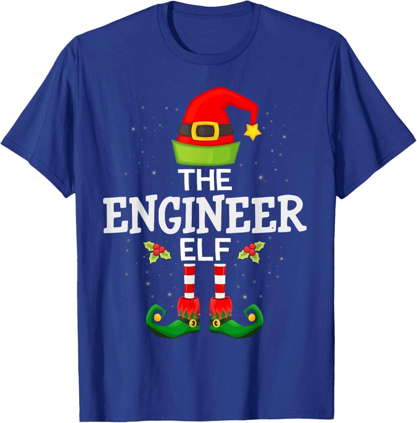 The Engineer Elf Christmas Family Matching Pajama T-Shirt - T-Shirt | Royal
