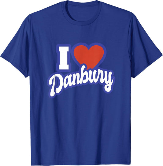 I Love Danbury Connecticut T-Shirt - T-Shirt | Royal