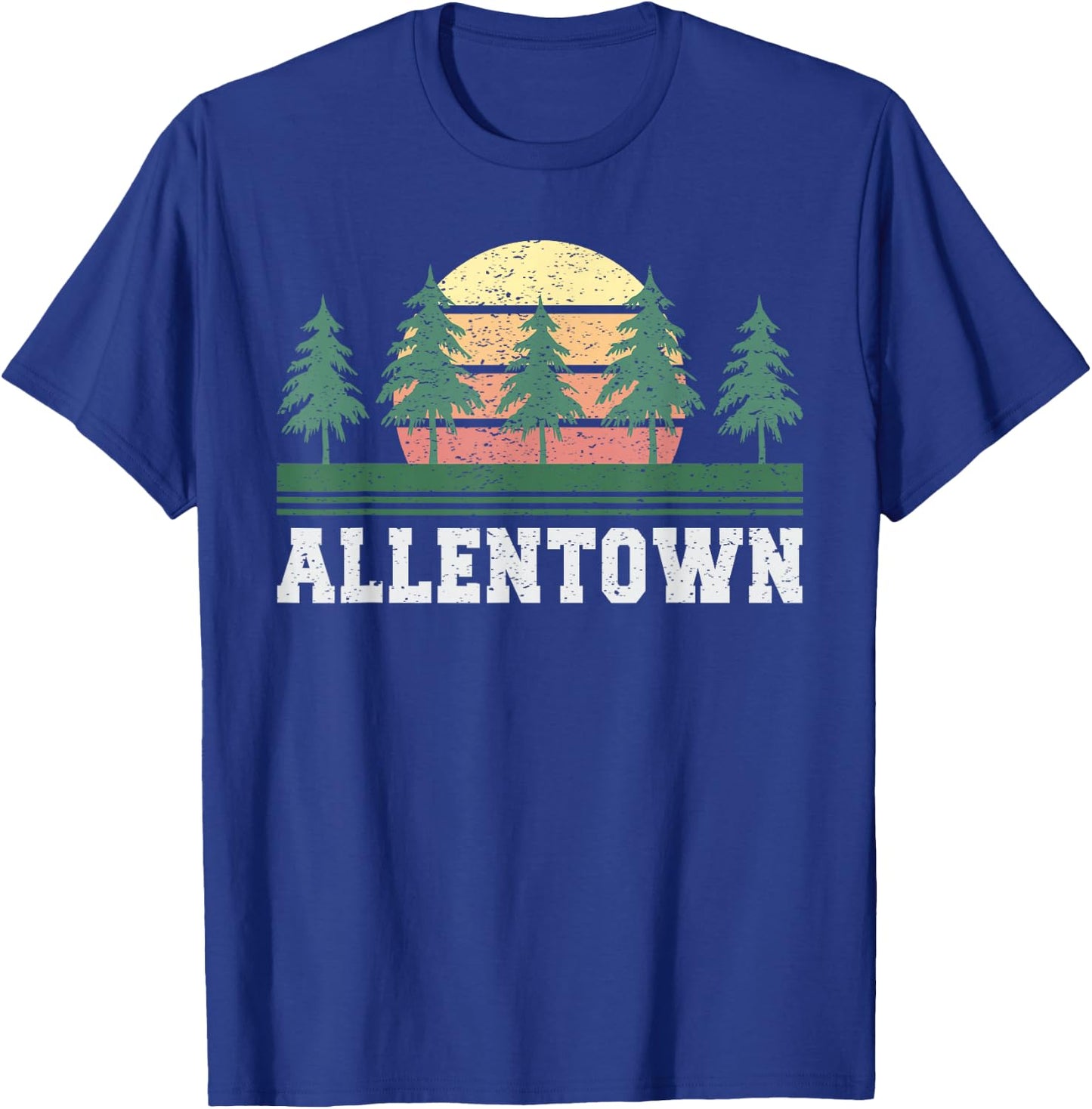 Pennsylvania Allentown Retro Vintage Gift Men Women Kids T-Shirt - T-Shirt | Royal