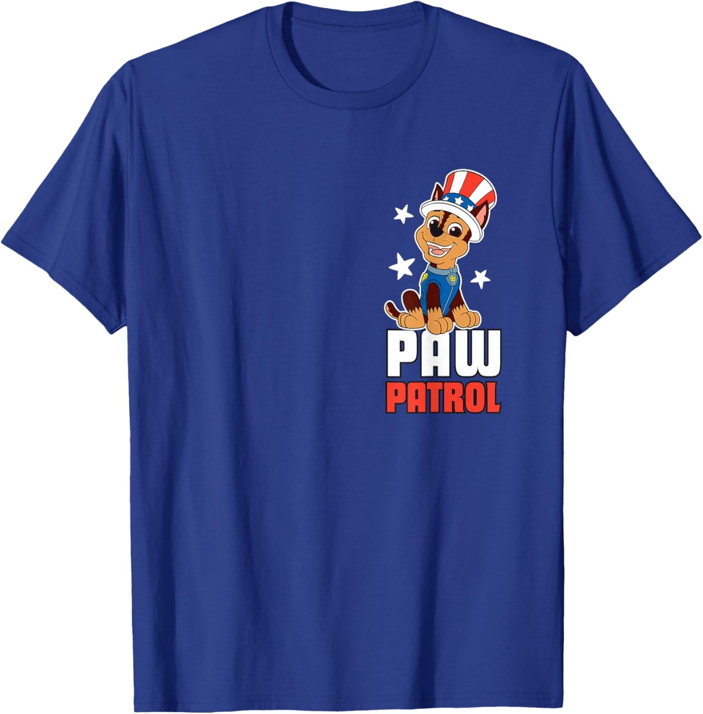 Paw Patrol Chase 4th Of July Patriotic Paws T-Shirt - T-Shirt | Royal
