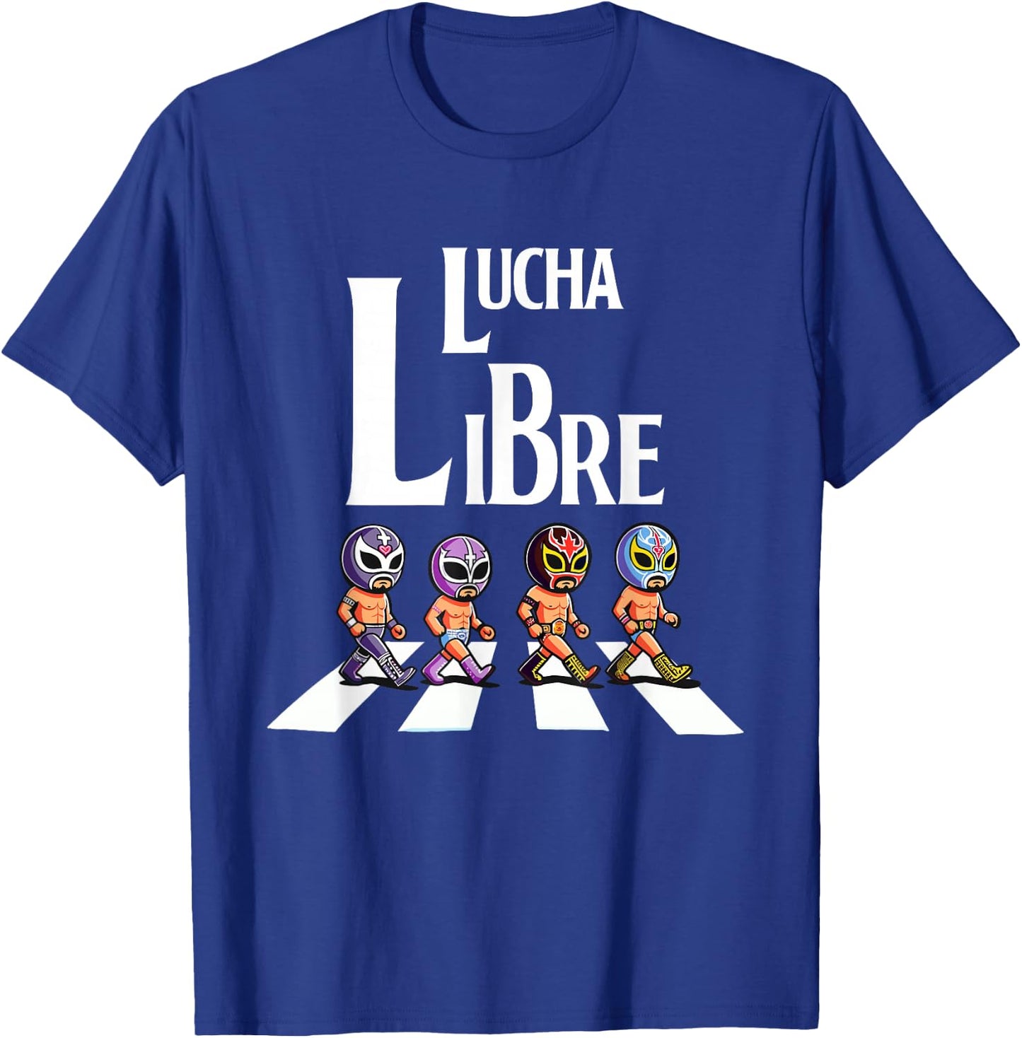 Hilarious Mexican Wrestling | Funny Wrestler Apparel Libre T-Shirt - T-Shirt | Royal