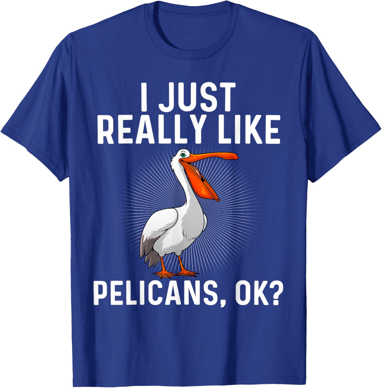 Funny Pelican Art Women Ornithology Pelican Lover T-Shirt - T-Shirt | Royal