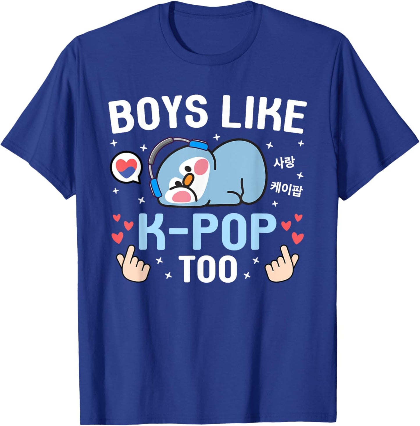 Boys Like K-Pop Too Cute Kawaii Penguin Korean Music K-Pop T-Shirt - T-Shirt | Royal