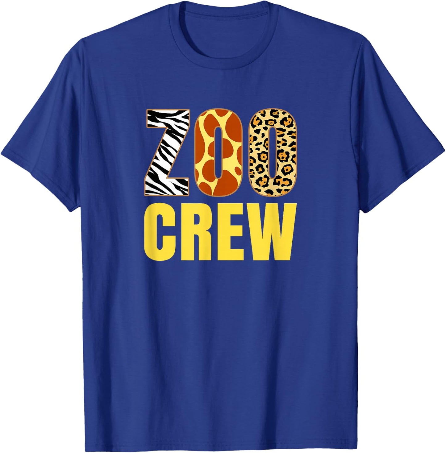 Zoo Crew Animal Print for Kids or Adults Zoo Group T-Shirt - T-Shirt | Royal