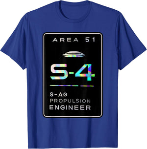 Conceptual Area 51 Area S4 Anti-Gravity Propulsion Engineer T-Shirt - T-Shirt | Royal
