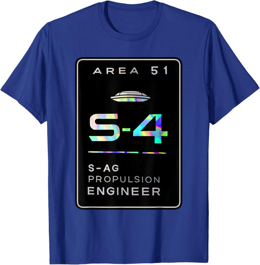 Conceptual Area 51 Area S4 Anti-Gravity Propulsion Engineer T-Shirt - T-Shirt | Royal