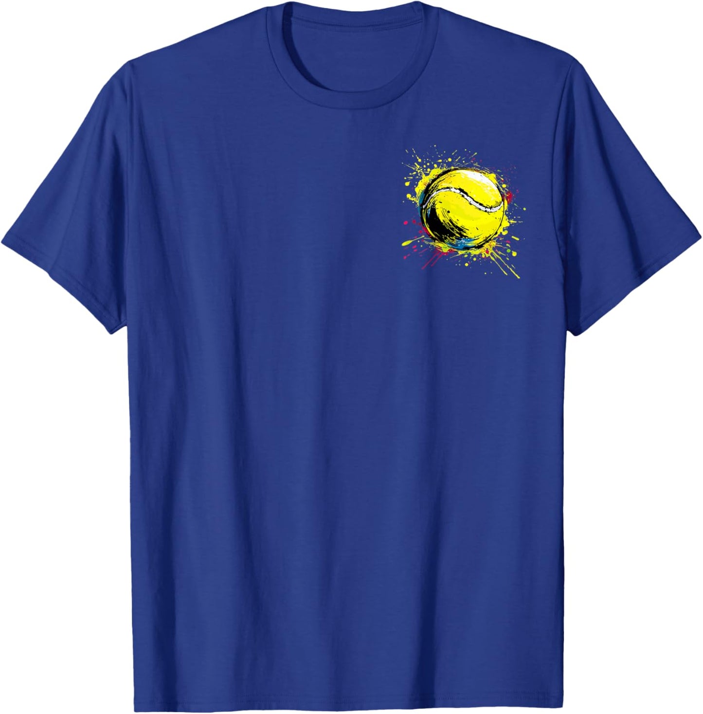 Tennis Ball Splash Art Tennis Colorful T-Shirt - T-Shirt | Royal