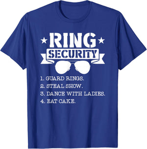 Ring Security Marriage Kids Toddler Wedding Ring Guard T-Shirt - T-Shirt | Royal