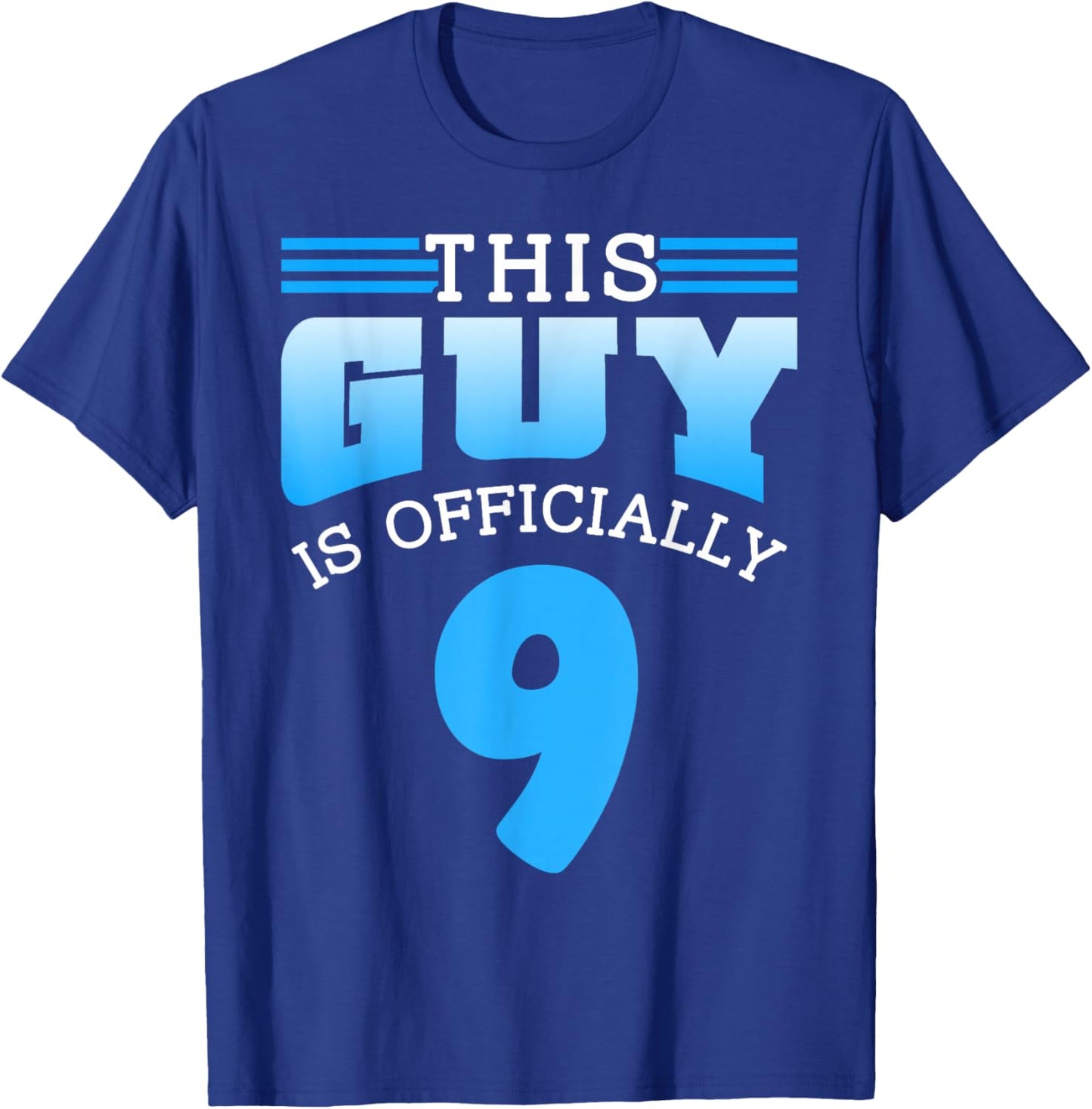This Guy Is Officially 9 Birthday Men Cute Boy Nine 9Th T-Shirt - T-Shirt | Royal