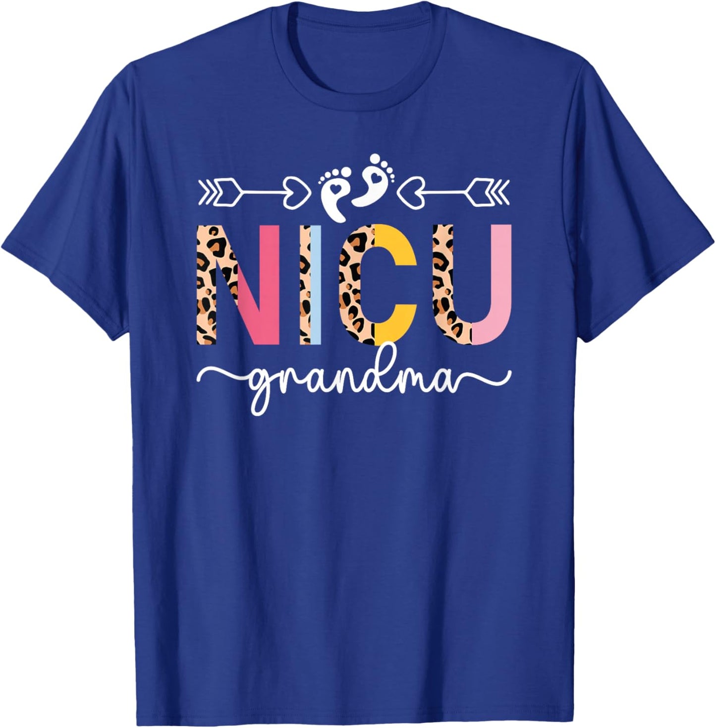 NICU Grandma Micro Preemie Baby Grandma Of NICU Warrior T-Shirt - T-Shirt | Royal