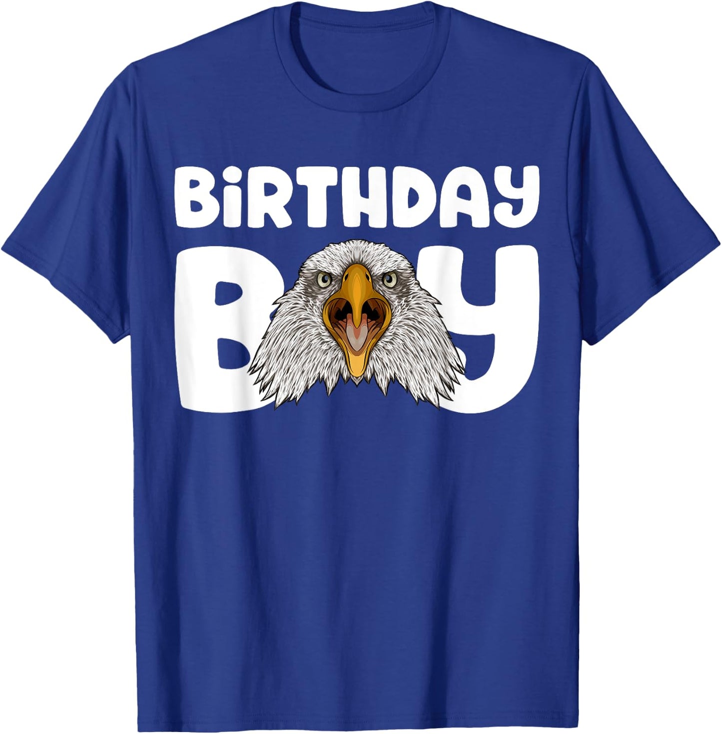 Eagle Birthday Boy Party Bird Kids Boys Bald Eagle Birthday T-Shirt - T-Shirt | Royal