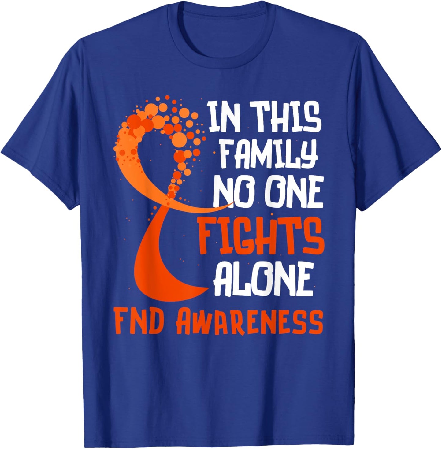 Functional Neurological Disorder Awareness FND Ribbon Family T-Shirt - T-Shirt | Royal