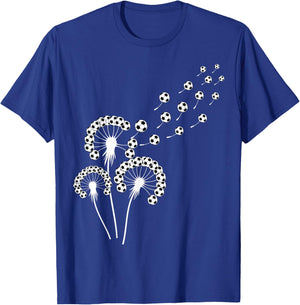 Dandelion Soccer Ball Stuff for Soccer Player | Girls Soccer T-Shirt - T-Shirt | Royal