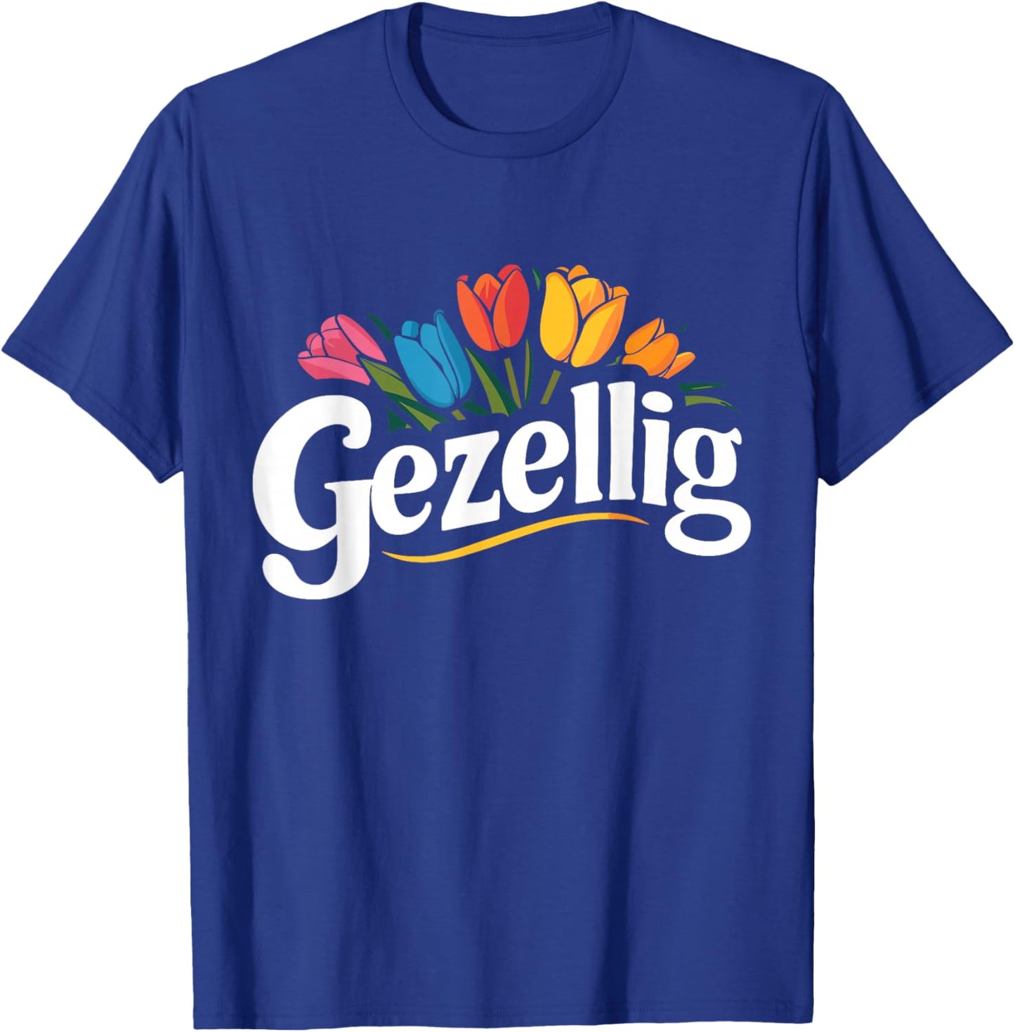Gezellig Holland Dutch Tulip Netherlands , Small, Black T-Shirt - T-Shirt | Royal