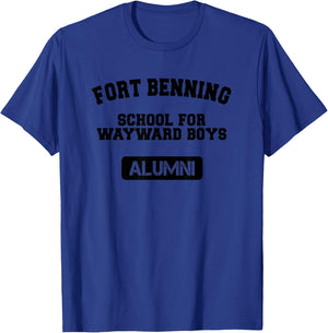 Fort Benning School for Wayward Boys Boot Camp Graduate T-Shirt - T-Shirt | Royal