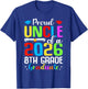 Proud Uncle Of A 2026 8th Grade Graduate Graduation Gifts T-Shirt - T-Shirt | Royal