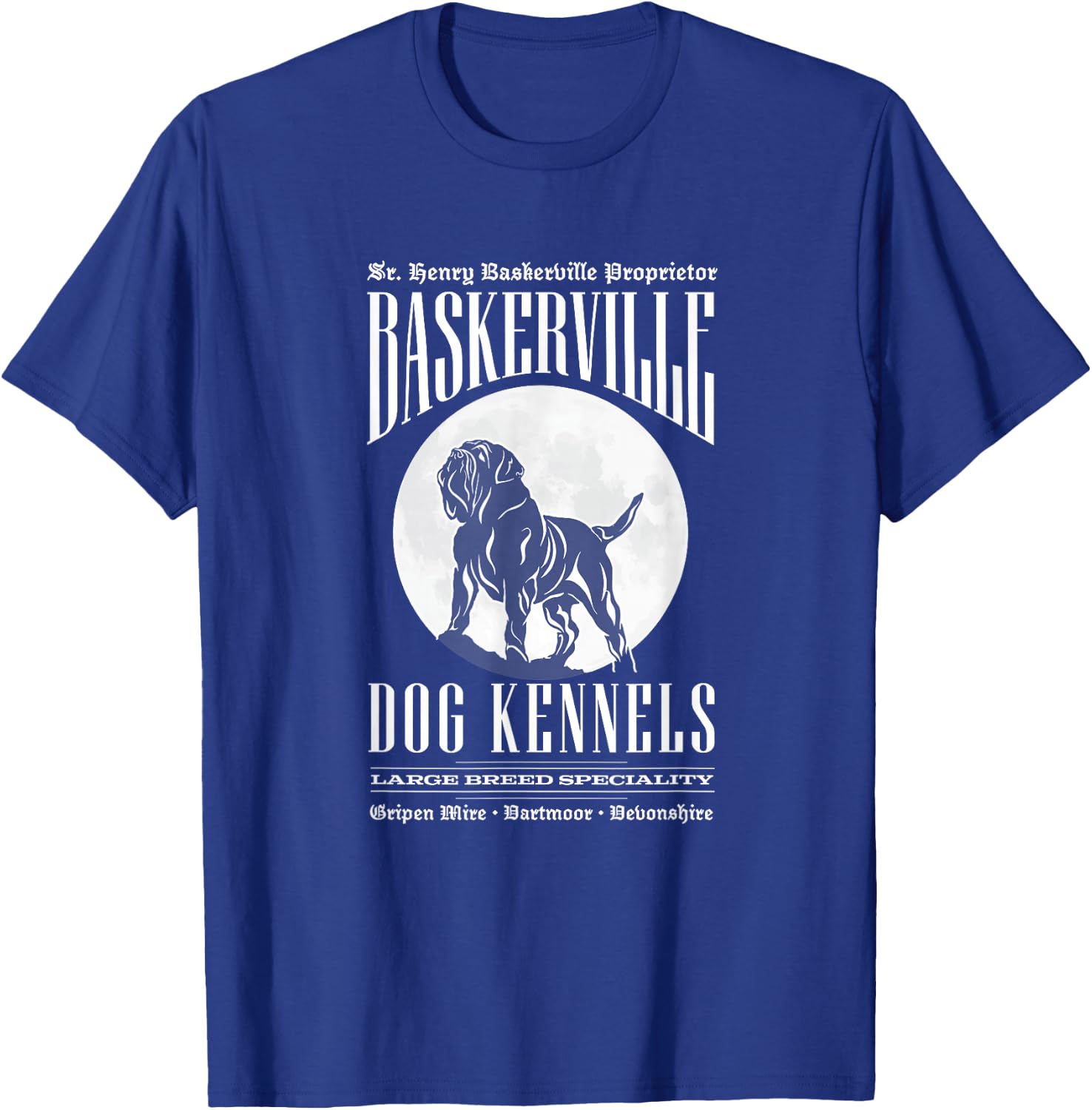 Baskerville Kennels - Sherlock Holmes Design T-Shirt - T-Shirt | Royal