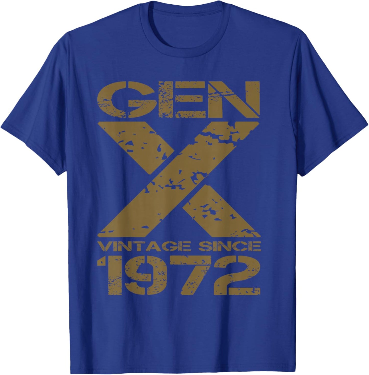 Gen X Vintage Since 1972 Retro Generation X T-Shirt - T-Shirt | Royal