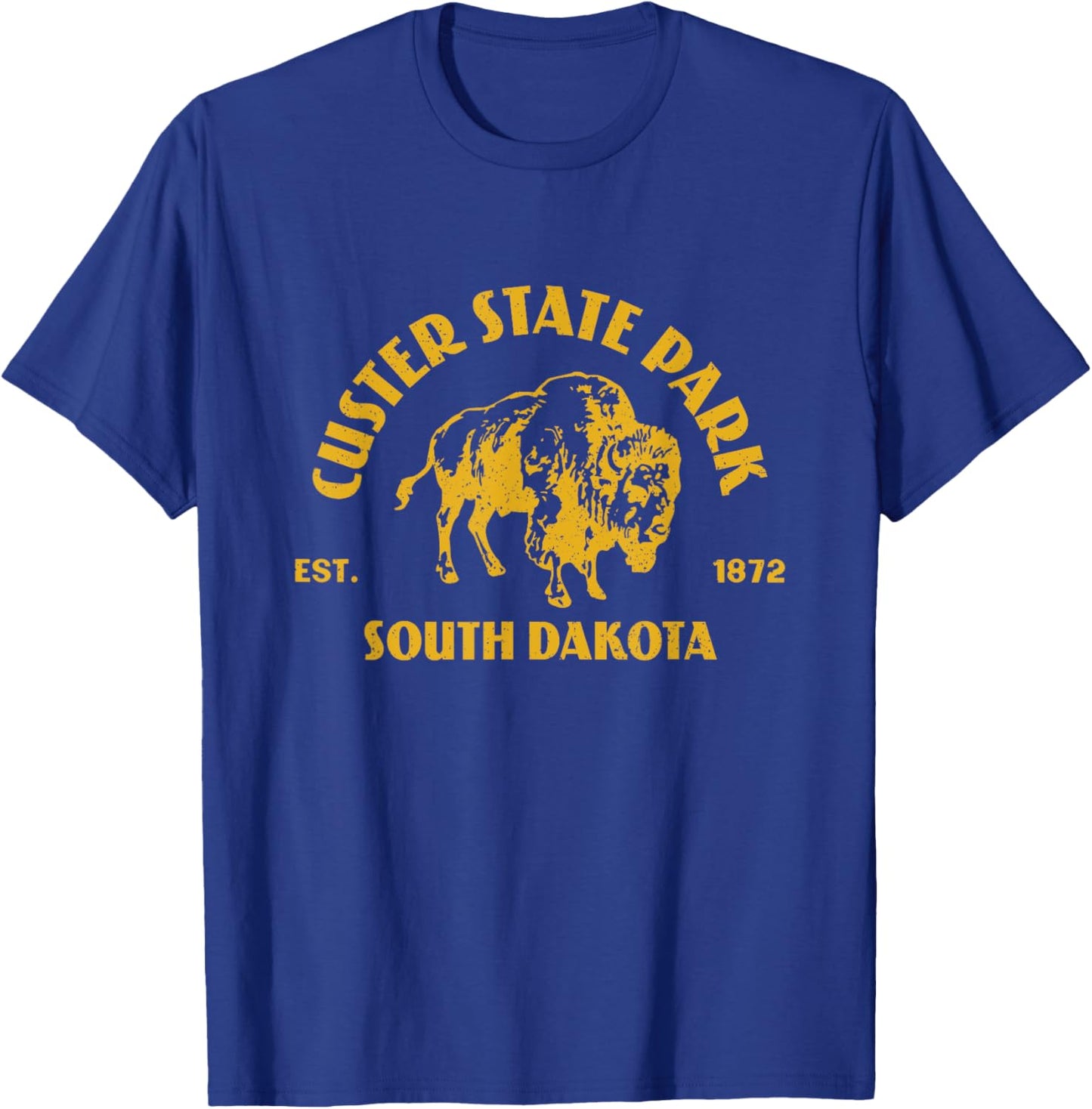 Vintage Bison Custer State Park South Dakota Travel Souvenir T-Shirt - T-Shirt | Royal