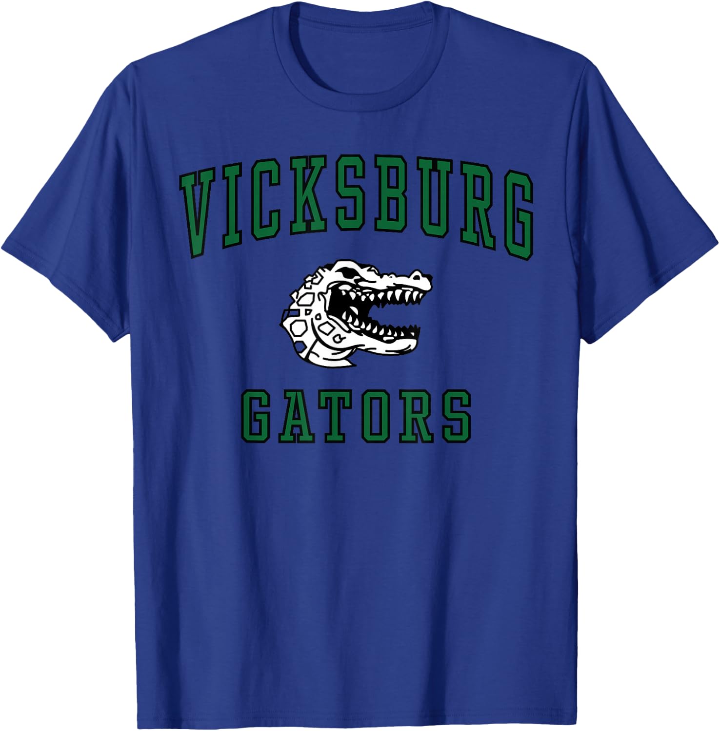 Vicksburg High School Gators C1 T-Shirt - T-Shirt | Royal