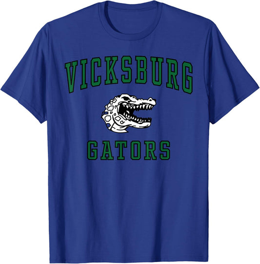 Vicksburg High School Gators C1 T-Shirt - T-Shirt | Royal