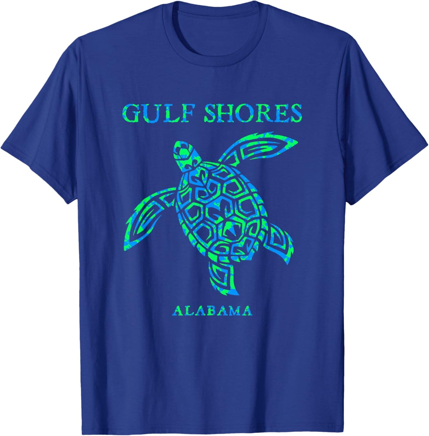 Gulf Shores Alabama Retro Sea Turtle Boys Girls Toddler T-Shirt - T-Shirt | Royal