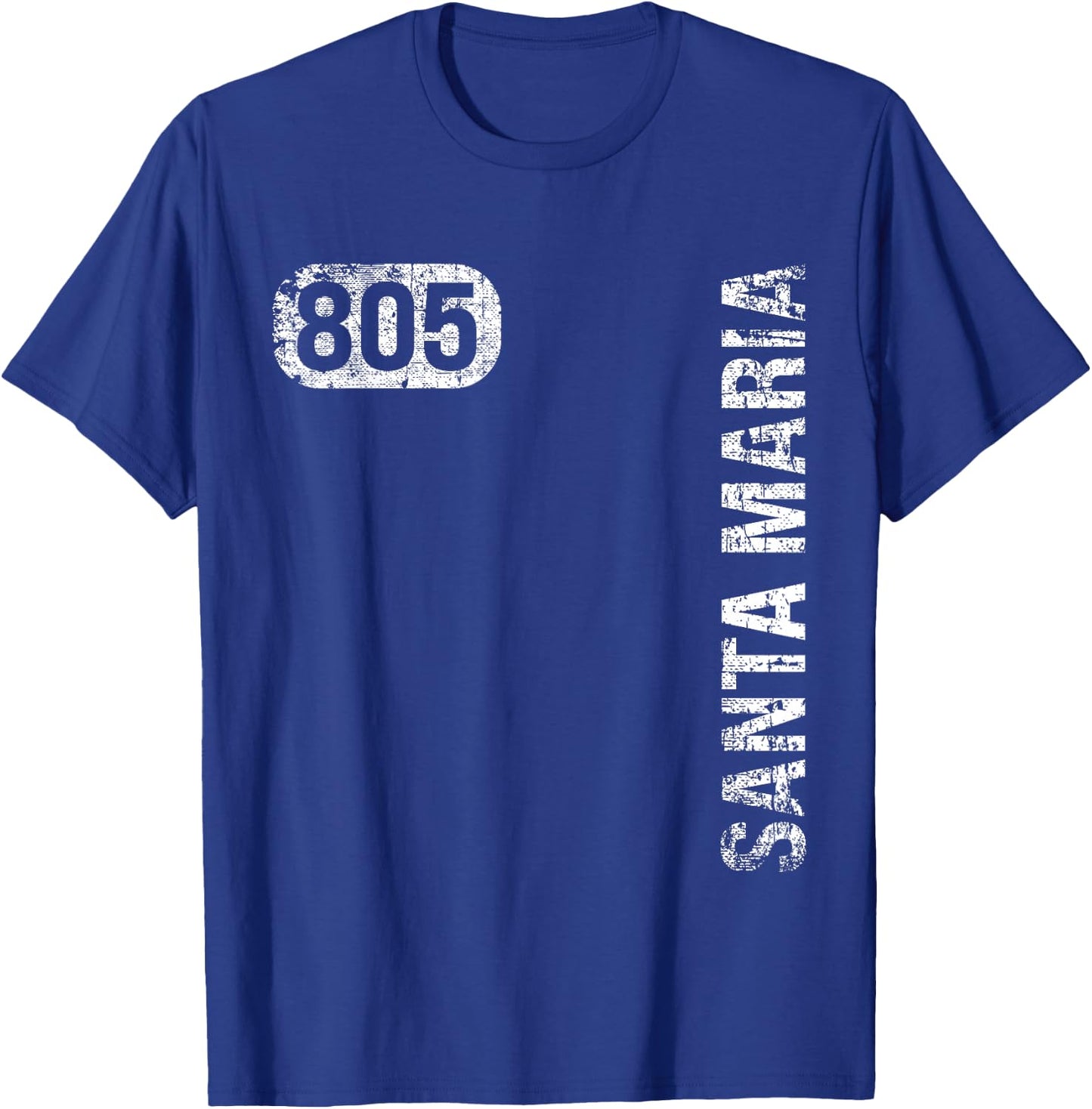 Santa Maria California 805 Area Code Vintage Retro T-Shirt - T-Shirt | Royal