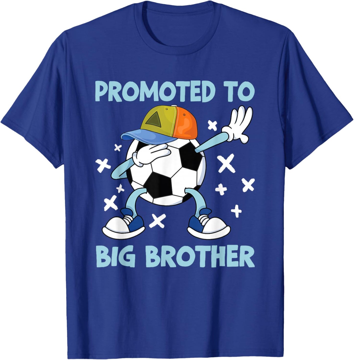 Promoted to Big Brother Soccer Design T-Shirt - T-Shirt | Royal