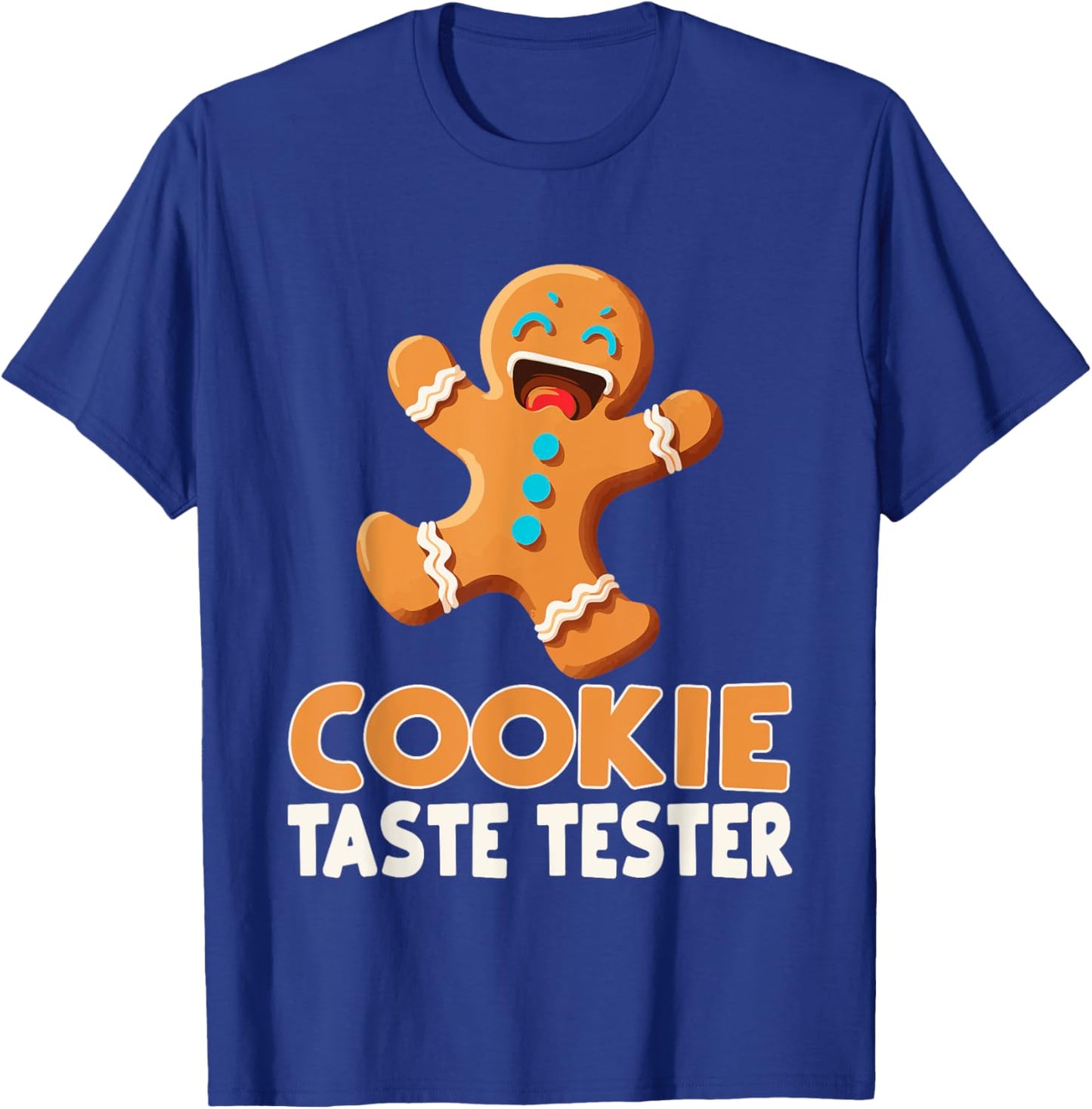 Funny Christmas Gingerbread Man Cookie Taste Tester T-Shirt - T-Shirt | Royal