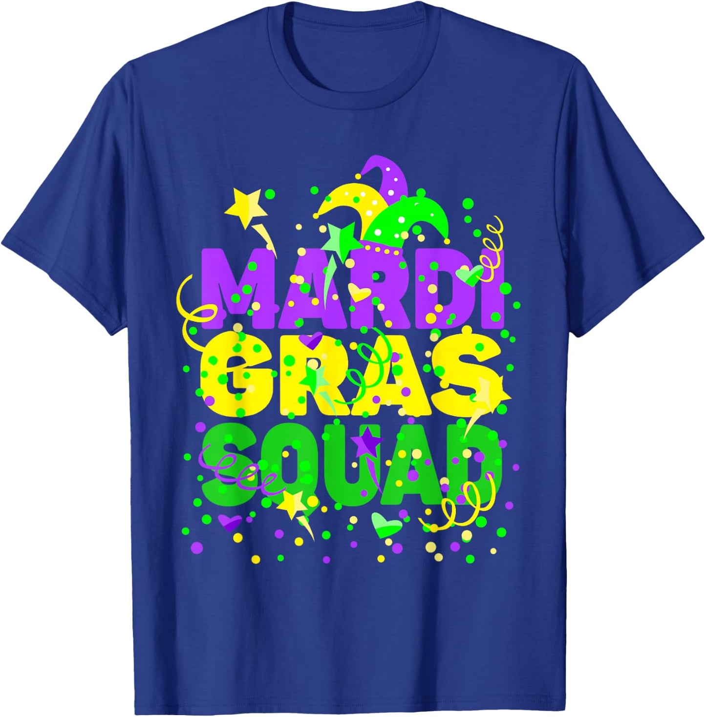Mardi Gras Squad Party Costume Outfit - Funny Mardi Gras T-Shirt - T-Shirt | Royal