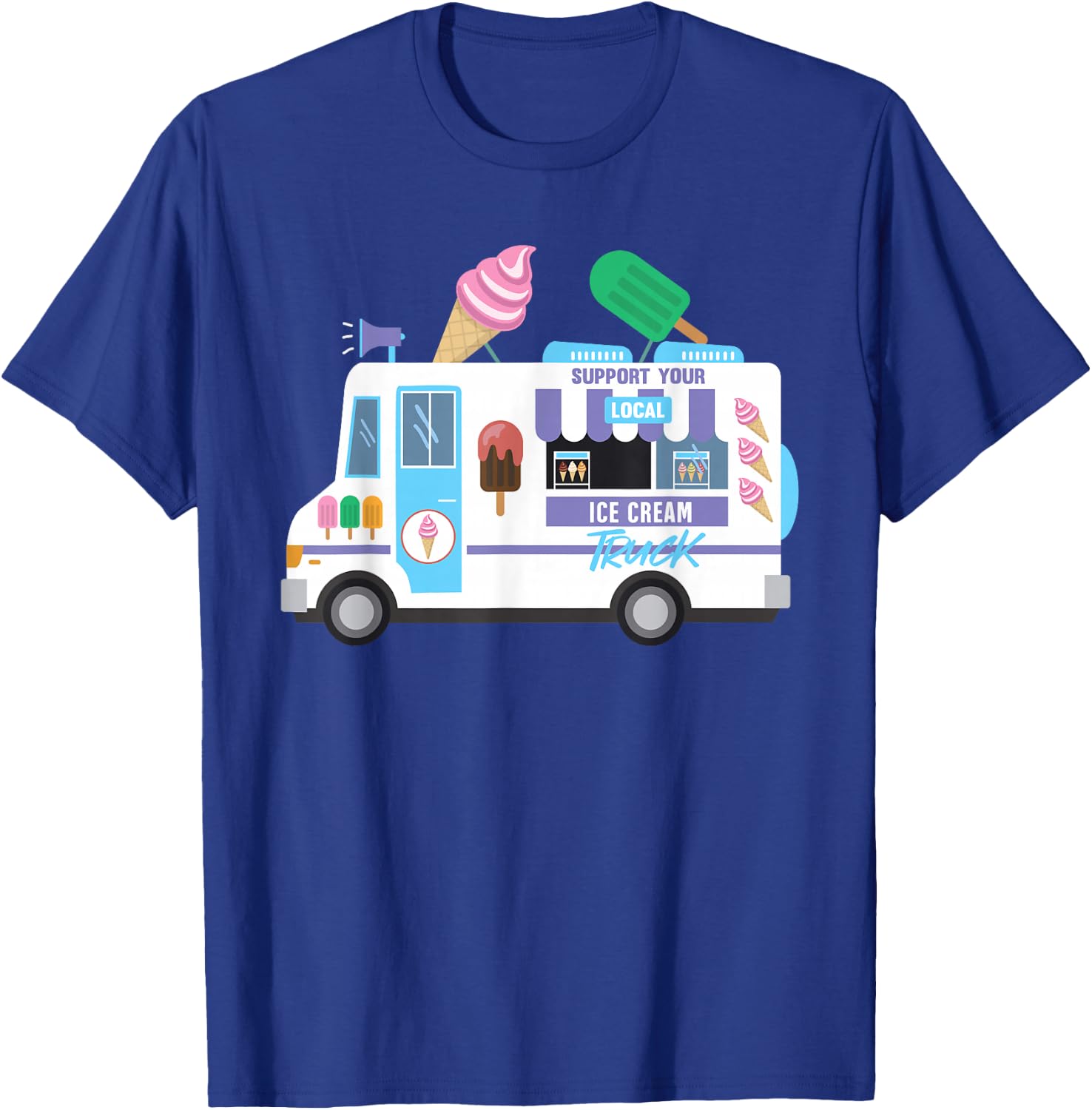Ice Cream Truck T-Shirt - T-Shirt | Royal