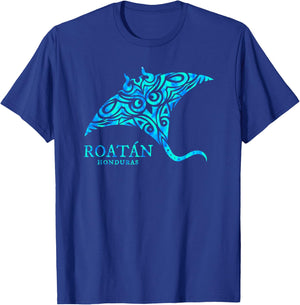 Roatan Honduras Souvenir Stingray Boys Girls Toddler T-Shirt - T-Shirt | Royal