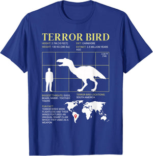 Terror Bird Extinct Giant Flightless Bird T-Shirt - T-Shirt | Royal