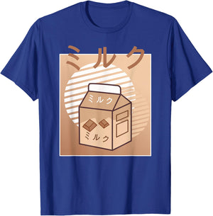 Kawaii Milk Retro Japanese Chocolate Milkshake Anime T-Shirt - T-Shirt | Royal