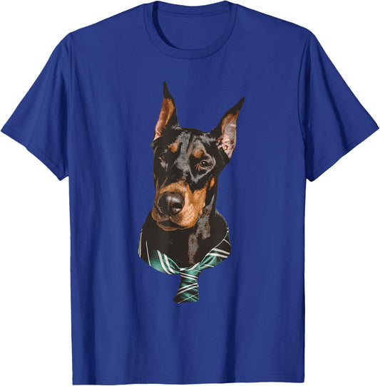 Funny Doberman Design Women Kids Dog Doberman Lovers T-Shirt - T-Shirt | Royal