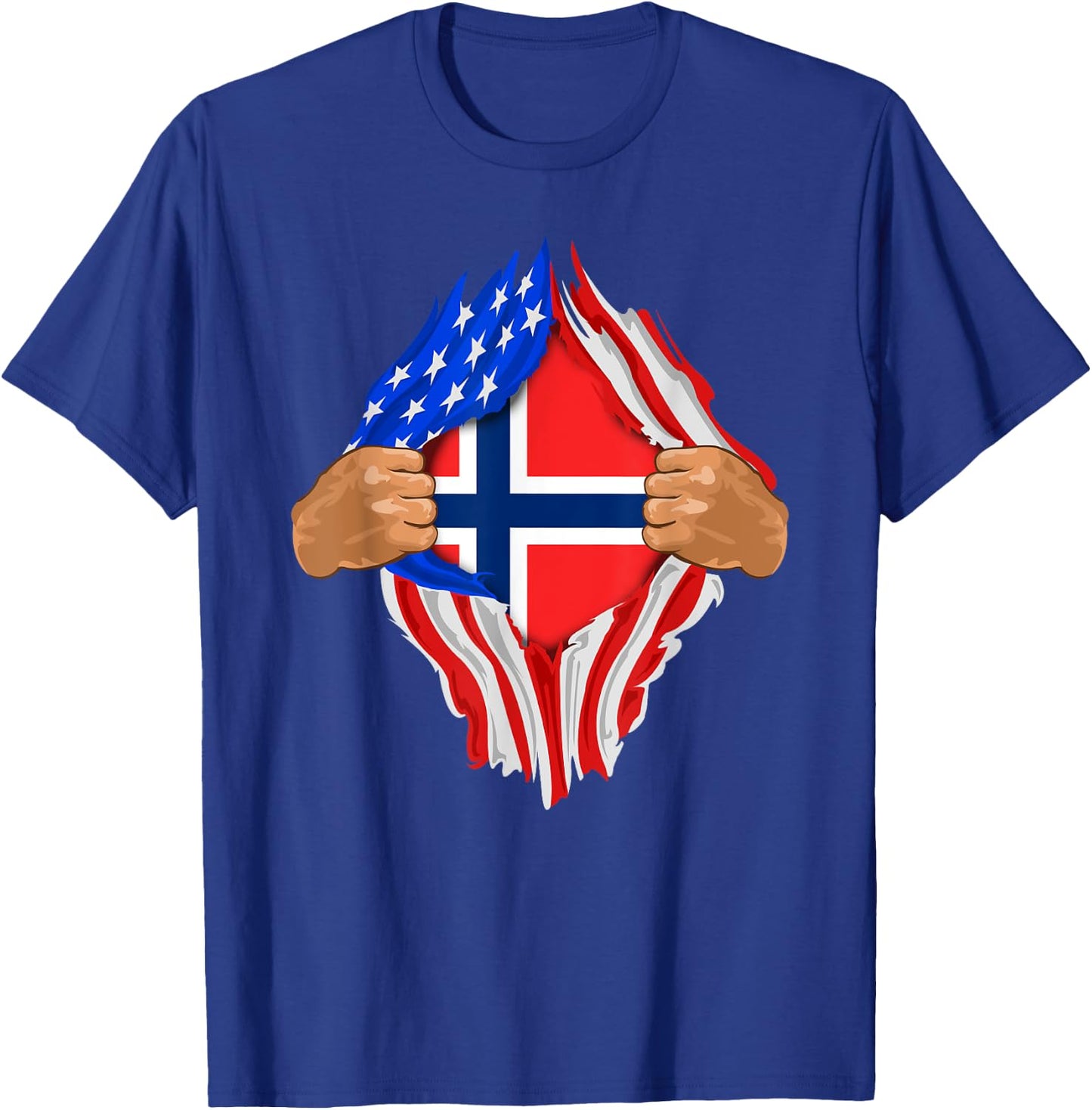 Norwegian Blood Inside Me | Norway Flag Gift T-Shirt - T-Shirt | Royal