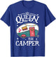 Queen of The Camper Funny Camping Outdoor Women Girls Zip T-Shirt - T-Shirt | Royal