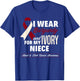 I Wear Burgundy & Ivory For My Niece Head & Neck Cancer T-Shirt - T-Shirt | Royal
